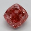 3.55 Ct. Fancy Vivid Red Cushion Lab Grown Diamond