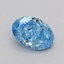 0.53 Ct. Fancy Vivid  Blue Oval Lab Grown Diamond