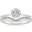 Platinum Eight Prong Petite Elodie Ring with Flair Diamond Ring (1/6 ct. tw.)