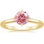 18K Yellow Gold North Star Solitaire Ring, smalltop view