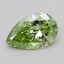 0.78 Ct. Fancy Vivid  Green Pear Lab Grown Diamond