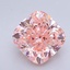 4.13 Ct. Fancy Vivid  Pink Cushion Lab Grown Diamond