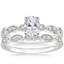 Platinum Tiara Diamond Ring (1/10 ct. tw) with Cadenza Diamond Ring (1/10 ct. tw.)