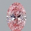 1.02 Ct. Fancy Vivid Pink Oval Lab Grown Diamond