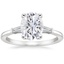 Platinum Tapered Baguette Three Stone Diamond Ring, smalltop view