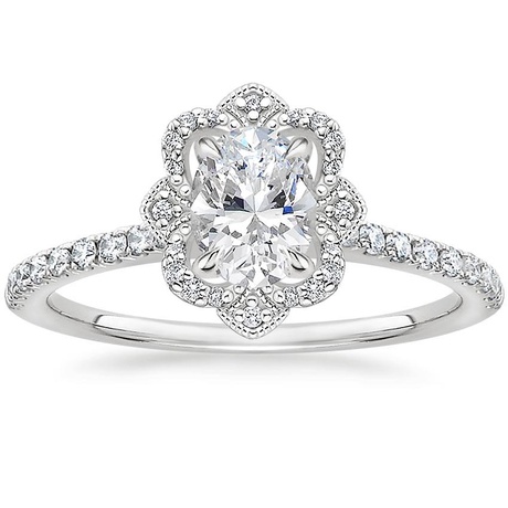 18K White Gold Reina Diamond Ring with Luxe Ballad Diamond Ring (1/4 ct. tw.)
