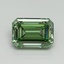 3.03 Ct. Fancy Vivid Pacific Green Emerald Lab Grown Diamond