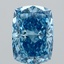 6.17 Ct. Fancy Vivid Blue Cushion Lab Grown Diamond