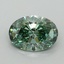 1.69 Ct. Fancy Vivid Pacific Green Oval Lab Grown Diamond