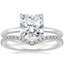 Platinum Petite Heritage Diamond Ring with Flair Diamond Ring (1/6 ct. tw.)