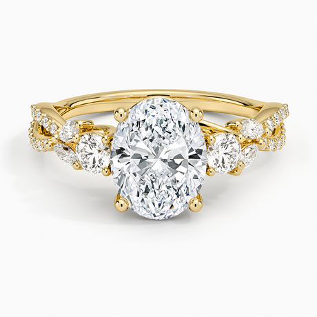 18K Yellow Gold Luxe Willow Three Stone Diamond Ring (1/2 ct. tw.)