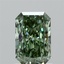 1.05 Ct. Fancy Vivid  Green Radiant Lab Grown Diamond