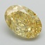 7.19 Ct. Fancy Intense  Yellow Oval Lab Grown Diamond