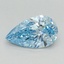1.00 Ct. Fancy Vivid Blue Pear Lab Grown Diamond