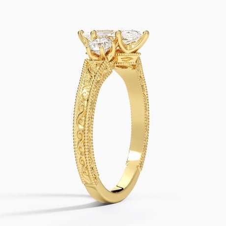 Hudson Three Stone Diamond Ring - Brilliant Earth