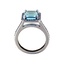 Fancy Diamond Halo Aquamarine Ring, smallside view