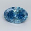 2.12 Ct. Fancy Vivid Malibu Blue Oval Lab Grown Diamond