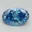 2.03 Ct. Fancy Vivid Blue Oval Lab Grown Diamond