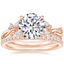14K Rose Gold Azalea Twist Diamond Ring with Luxe Ballad Diamond Ring (1/4 ct. tw.)