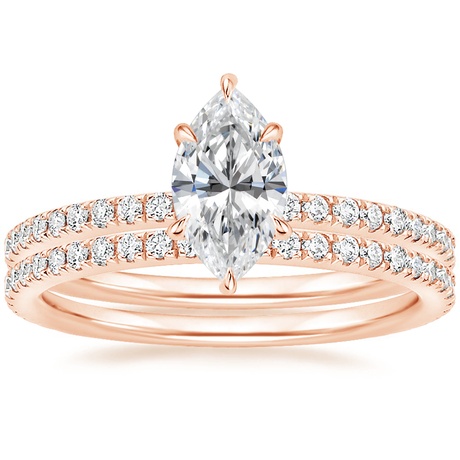 14K Rose Gold Luxe Ballad Perfect Fit Diamond Bridal Set