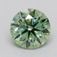 0.75 Ct. Fancy Vivid  Green Round Lab Grown Diamond