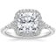 18K White Gold Nadia Halo Diamond Ring (1/4 ct. tw.), smalltop view