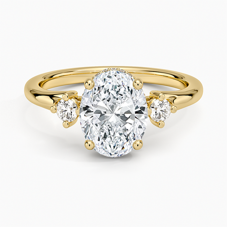 Floating Stone Diamond Engagement Ring