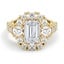 Custom Vintage-Inspired Halo Floating Diamond Ring