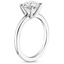18K White Gold Petite Quattro Solitaire Ring, smallside view