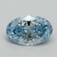 2.04 Ct. Fancy Vivid Blue Oval Lab Grown Diamond