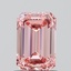 0.93 Ct. Fancy Vivid  Pink Emerald Lab Grown Diamond