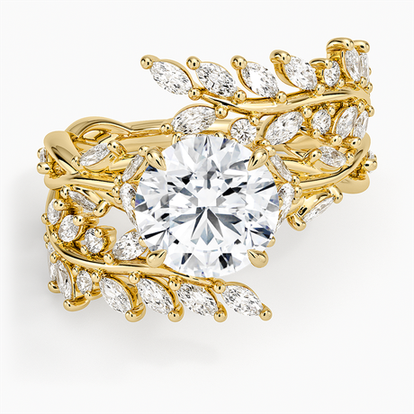 18K Yellow Gold Secret Garden Wrap Diamond Ring