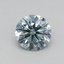 0.37 Ct. Fancy Intense Greenish Blue Round Lab Grown Diamond