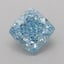 1.05 Ct. Fancy Vivid Blue Cushion Lab Grown Diamond
