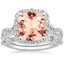 PT Morganite Luxe Willow Halo Diamond Bridal Set (5/8 ct. tw.), smalltop view
