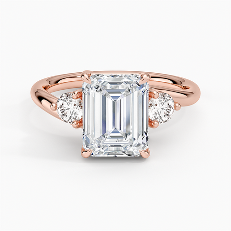 14K Rose Gold Atelier Three Stone Diamond Ring (1/3 ct. tw.)