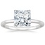 18K White Gold Petite Heritage Diamond Ring, smalltop view