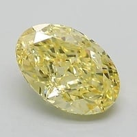1.13 Ct. Fancy Intense Yellow Oval Lab Grown Diamond