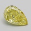 5.05 Ct. Fancy Intense  Yellow Pear Lab Grown Diamond