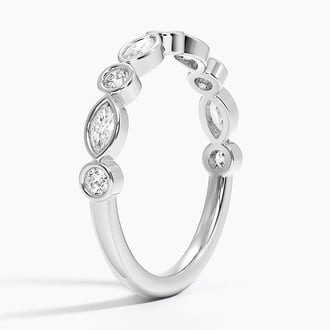 Versailles Bezel Diamond Ring in Platinum