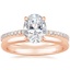 14K Rose Gold Luxe Viviana Diamond Ring (1/3 ct. tw.) with 2mm Comfort Fit Wedding Ring