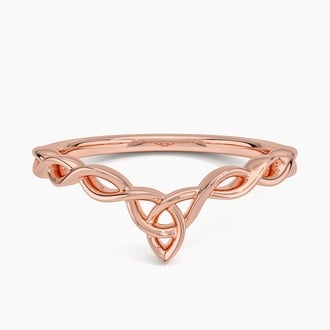 Celtic Knot Contoured Ring in 14K Rose Gold