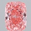 3.01 Ct. Fancy Vivid Pink Cushion Lab Grown Diamond