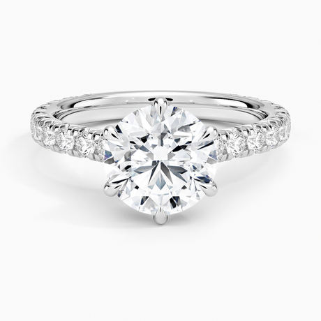French Pavé Engagement Setting