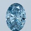 2.03 Ct. Fancy Vivid Blue Oval Lab Grown Diamond