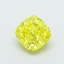 1.10 Ct. Fancy Intense  Yellow Cushion Lab Grown Diamond