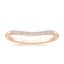 14K Rose Gold Petite Curved Diamond Ring (1/10 ct. tw.), smalltop view