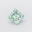 1.04 Ct. Fancy Vivid Green Princess Lab Grown Diamond