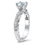 The Penni Ring, smalltop view on a hand