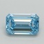 1.05 Ct. Fancy Vivid Blue Emerald Lab Grown Diamond